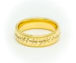Aus Gold: "Der Eine Ring" aus Herr der Ringe mit individuellem Text